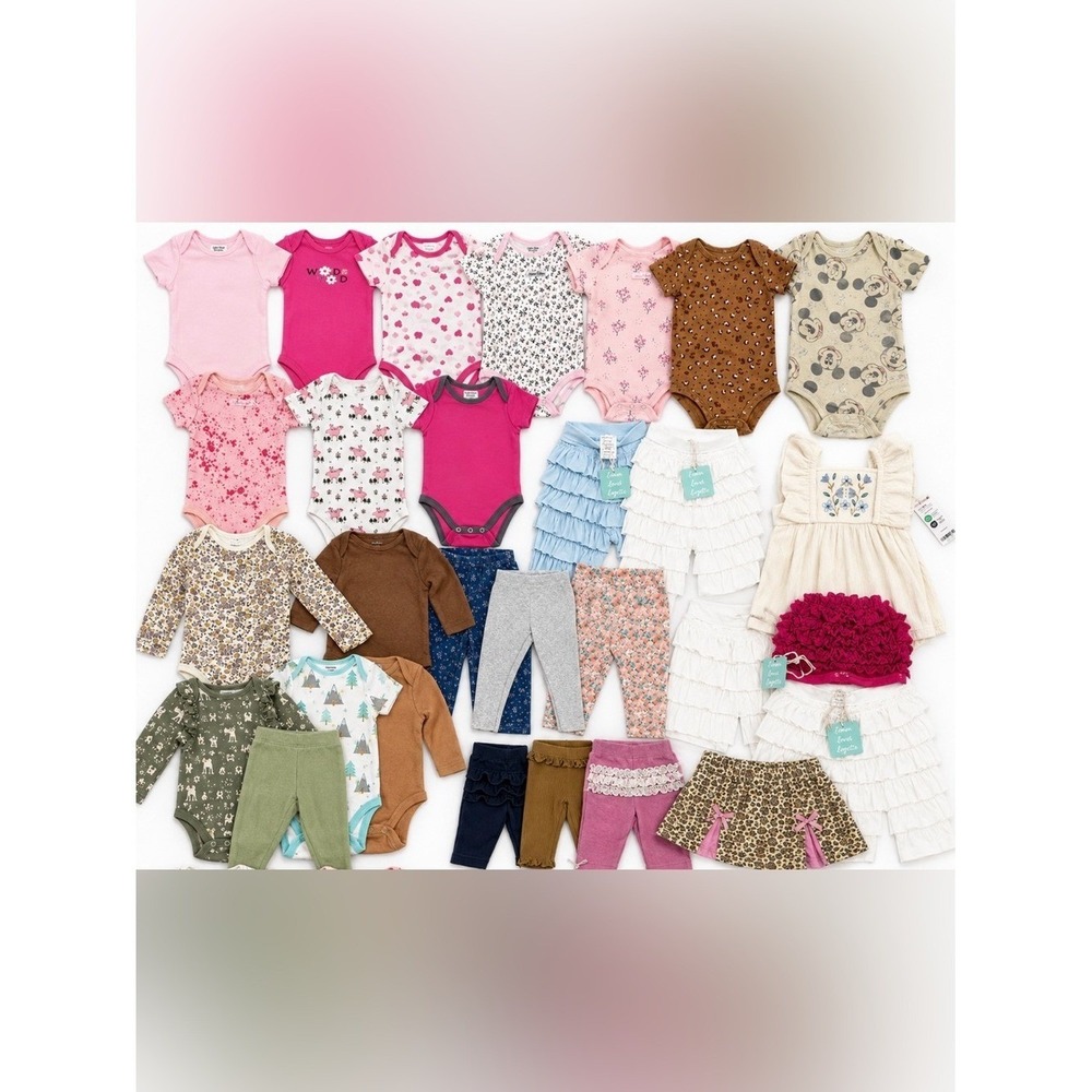 30 Pc Baby Girl Clothes Lot 3-6 Months GUC